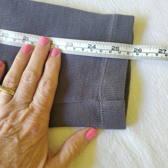 Hathaway Ribbed Knit Gray w Trim Snap Long Sleeve Sz. XL Sweater - Picture 10 of 12